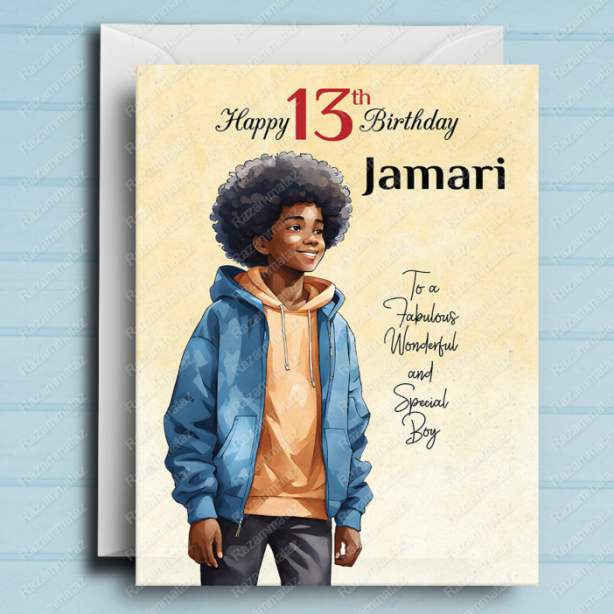 Black Boy Birthday Card R